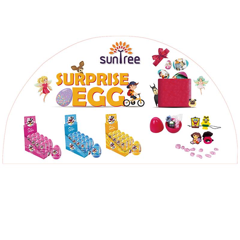 Surprice Egg hard candy with various toys 