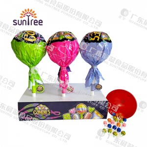 21cm Giant Lollipop Hard Candy with White Stick Mix Flavor with Soft Package