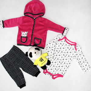 China Cute Newborn Baby Girl 3 Piece Outfit On Sale