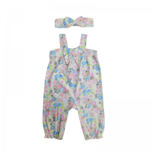 Newborn Girl 2 Piece Bow Coverall HB Online