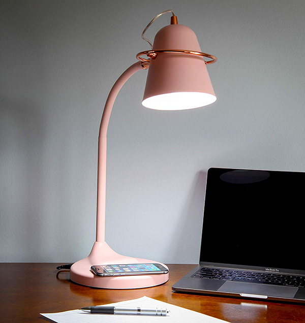 Lampe de bureau LED avec chargeur sans fil
