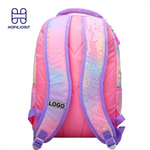 Pink Glitter Sequins School Backpacks For Girl Kids Children