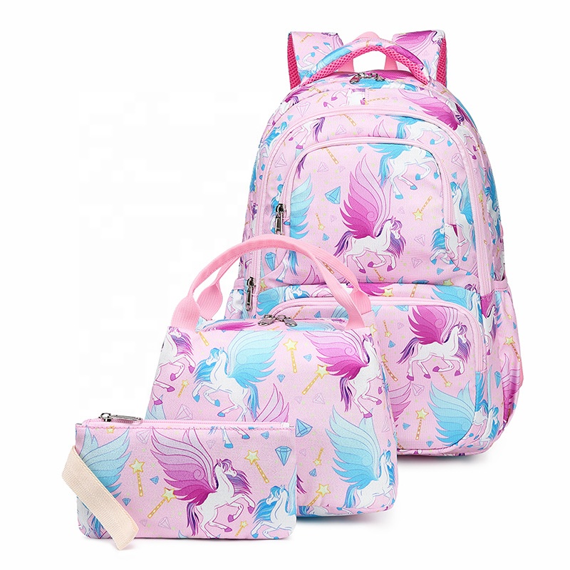 Good Price School Bags Kids Backpack Set High Quality Cute Bag For Children Girls Boys Student Of 3pcs Featured Image