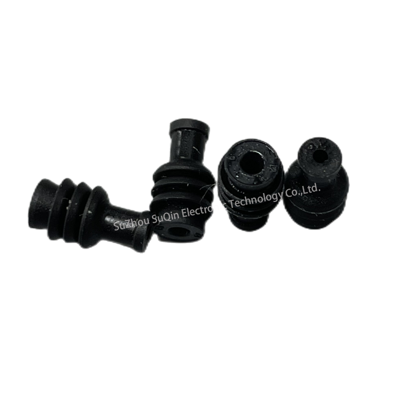 Black Silicone Automotive Seals Single Wire Seal Cavity Plugs 963142-1