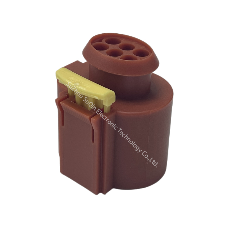 6 way brown female Automotive housing Connector 284716-3