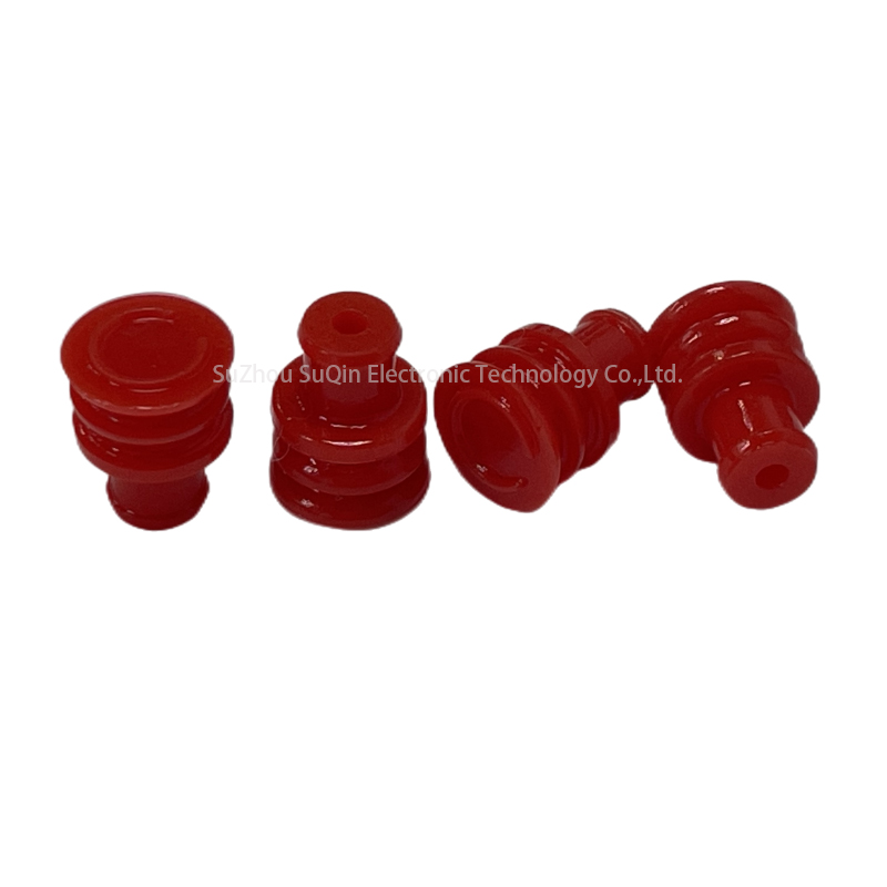 Automotive seal 1.5mm series red silicone wiring seal 282081-1 for waterproof connectors