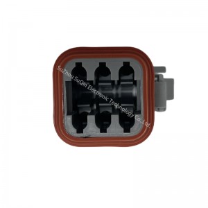 AT06-6S-MM01 connector：6 Pin Rectangular Gray Housing Connectors