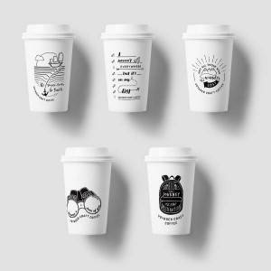 Hot-selling China Factory Customized Logo Printed Disposable Insulated Double Wall Paper Cups