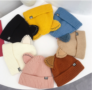 Bonnet de Ski chaud en tricot pour enfant, bonnet d'hiver, chapeaux pour femmes