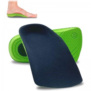 ODM Insoles 3/4 High Arch Support Insoles for Woman and Man, Orthotic Inserts for Flat Feet Plantar Fasciitis Relief Overpronation