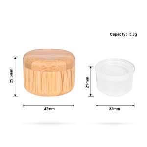 3g Mini Loose Powder Bamboo Jar