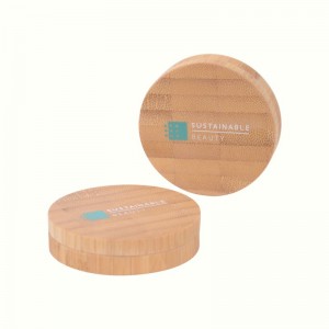 FSC Bamboo Series Round shape Super thinner Powder Box