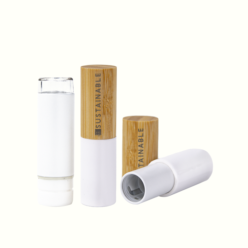 Refillable Bamboo+Ceramic Lipstick Packaging