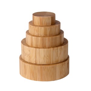 Bamboo Caps for Cream Jars