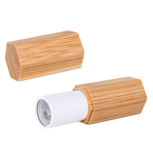 Refillable Hexagonal Lipstick Tube Refillable, Recyclable，100% biodegradable casing