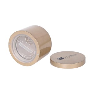 Sustainable Refillable Shinning Painted Bamboo Loose Powder Container