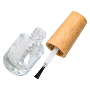 Organic-Inspired Bamboo Lidded Glass Nail Polish Bottles