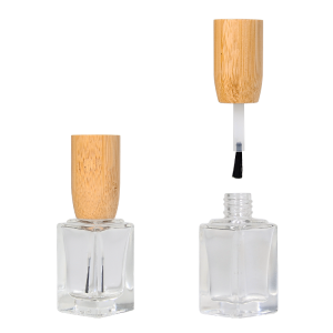 Premium Customized Glass Nail Polish Bottles with Bamboo Tops