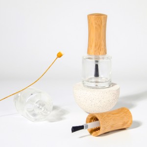 Eco-Chic Bamboo-Capped Glass Nail Polish Bottles