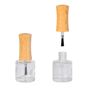 Eco-Chic Bamboo-Capped Glass Nail Polish Bottles