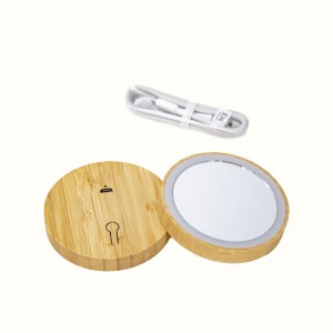 Home Accessories Bamboo LED Mirror