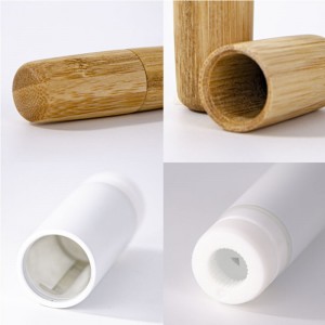 ODM Supplier 10 Years Produce Experience D19mm-D35mm Round and Oval Bamboo Cosmetic Tube
