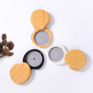 BAMBOO PACKAGING  – SUSTAINABLE & REFILLABLE (Make up packaging/Cosmetics packaging/ Eyeshadow/ Blush/Compact )