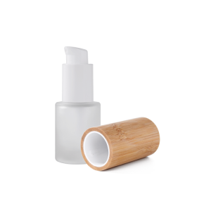 Frosted Glass Bottle With Lotion Pump Sustainable