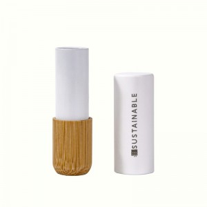 Personlized Products Durable in Use White Bamboo Lipstick Tube