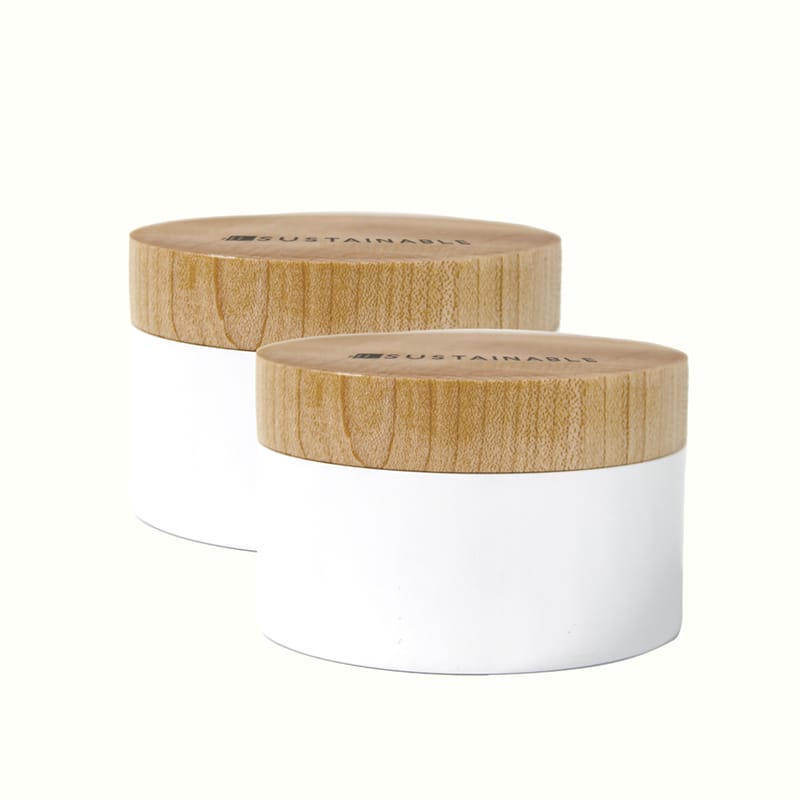 OEM Customized Wooden Colors Eye Shadow Packaging Manufacture - Wood Series Round Shape Cream Container – YiCai