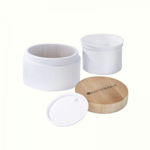 Manufacturer of 5g 15g 20g 30g 50g 60g Cosmetic Cream Wood Jar with Wood Grain Lid