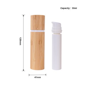 BAMBOO PACKAGING  – SUSTAINABLE & REFILLABLE (Skin Care Packaging / Airless Bottle / Serum Bottle )