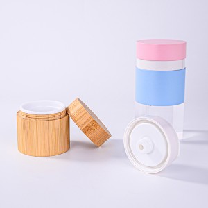 Airless Refillable Bamboo lotion/foundation container Refillable, Recyclable, Cosmetics packaging bamboo