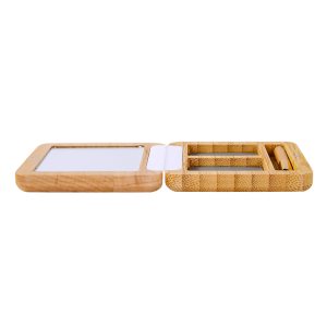 Refillable Bamboo Lip Powder Box