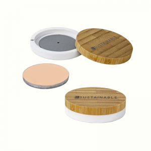 Refillable Bamboo+Ceramic Compact Powder Packaging