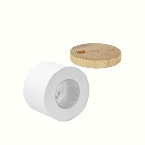 Refillable Bamboo loose powder container
