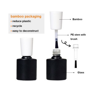 Bamboo cap nailpolish bottle packaging