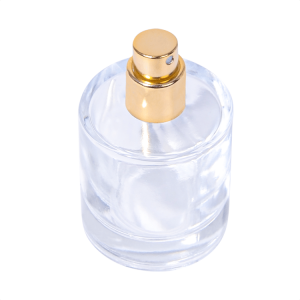 Perfume bottle with bamboo or wood cap