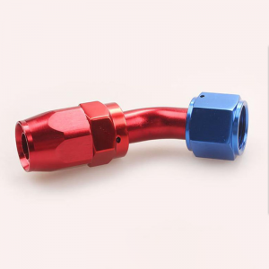 Factory wholesale China Aluminum 45 Degree Swivel Hose End An8 Fittings Red Blue