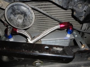 Automobile refitted oil cooler coordinate