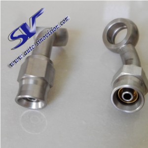Brake joint, steel, brake oil pipe steel joint, fish eye steel throat, 45 ° An3; BANJOS