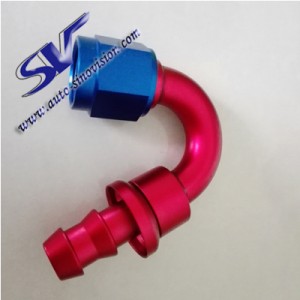 150 degree An6 push on modified oil cooler oil pipe quick connector red blue plug-in intubation