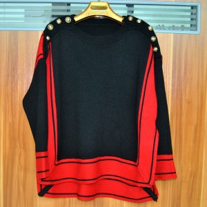 Ladies’ double-sided jacquard sweater