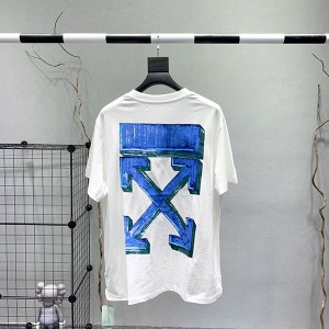 Men’s summer casual knitted t-shirt round collar with print