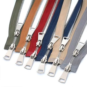 2022 Good Quality Big Teeth Zipper - Double Ended Two Way Metal Zipper With Silver Teeth – New Swell