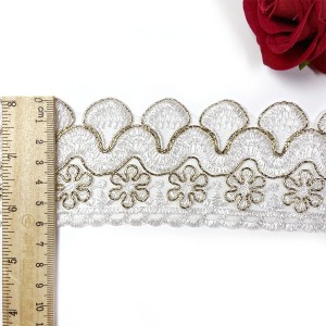 Factory made hot-sale China Factory High Quality New Style Embroidered Chemical Lace Trim