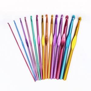 Factory Price China New Style Soft Handle TPR Aluminum Crochet Hook Size 8.0mm