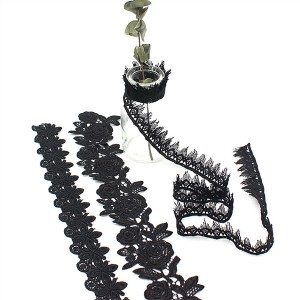 Price Sheet for China Black and Gold Lace Peacock Style Fringe Trim Sequined with Beads
