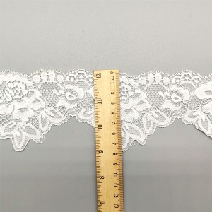 Hot New Products China Tailoring Custom Nylon Material Textile Lace Fabric French Lace Fabric Wholesale Custom Pattern Lace Trim for Lingerie