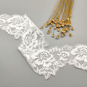 Big discounting China 2022 New Design Indian Handmade African Lace Trim Fabric Decorative Gold Silver Thread Polyester Lace Trim for Night Dress